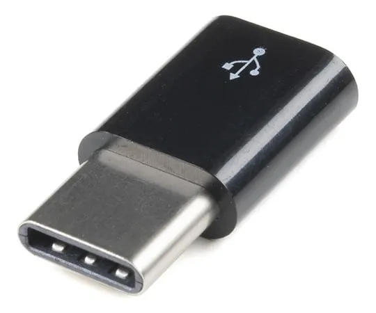 67-0426-18 Raspberry Pi Micro USB to USB-C Adapter - Black PRT-18015