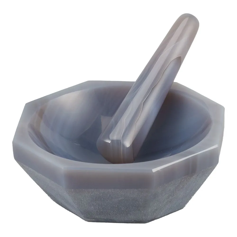 51-0027-01　［Discontinued］Agate Mortar 40 mm 1 Set (Agate Mortar & Pestle)