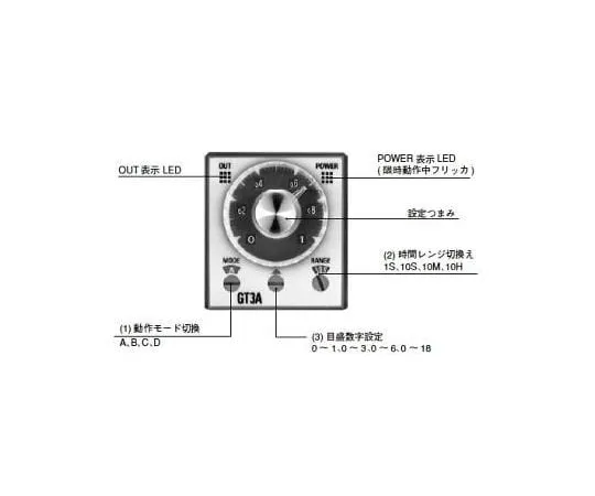 64-5603-67　［Discontinued］Multi-Function Timer Contact: Delay 2c Operation Voltage: AC/DC24V　GT3A-3AD24