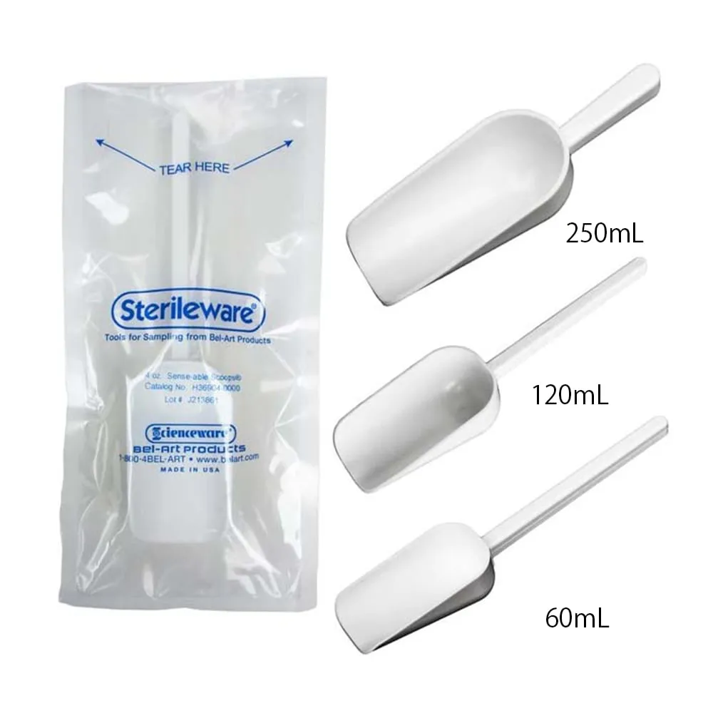 4-2037-11 Disposable Sterilizing Scoop 60mL 1box (1 bottle/bag x 100 bags) 14-241-10A