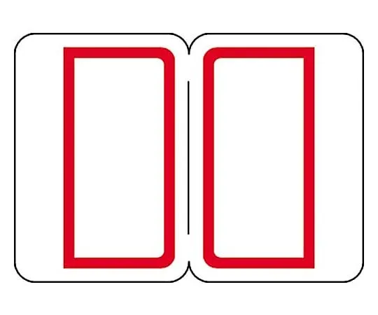 61-0610-46 Index Label (Sheet Label) Large Red 9 Pieces x 10 Sheets タ-22R