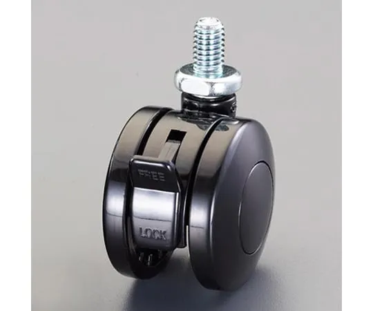 64-2297-12 Caster (twin wheels, U 3/8 x 16 with screws and brakes) 40 mm EA986TA-740