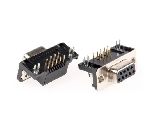 63-2999-04 RS 9 Way Right Angle Through Hole PCB D-sub Connector Socket, 2.77mm Pitch, with 4-40 UNC, Threaded Insert 239-5855