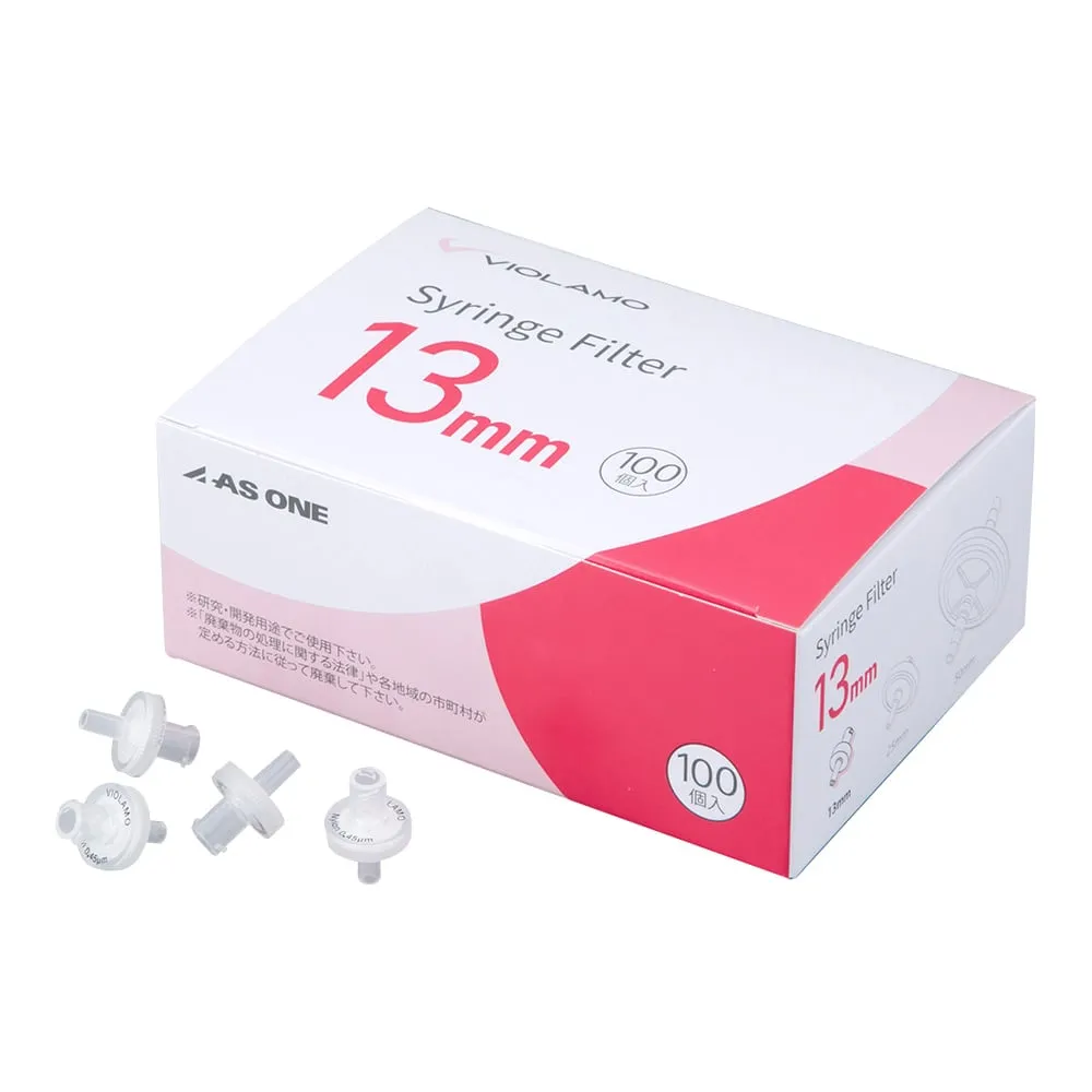4-6101-01 Violamo Syringe Filter (Hydrophilic PVDF) 0.22 μm φ13 mm 1 Box (100 Pieces) PVDF013S022I
