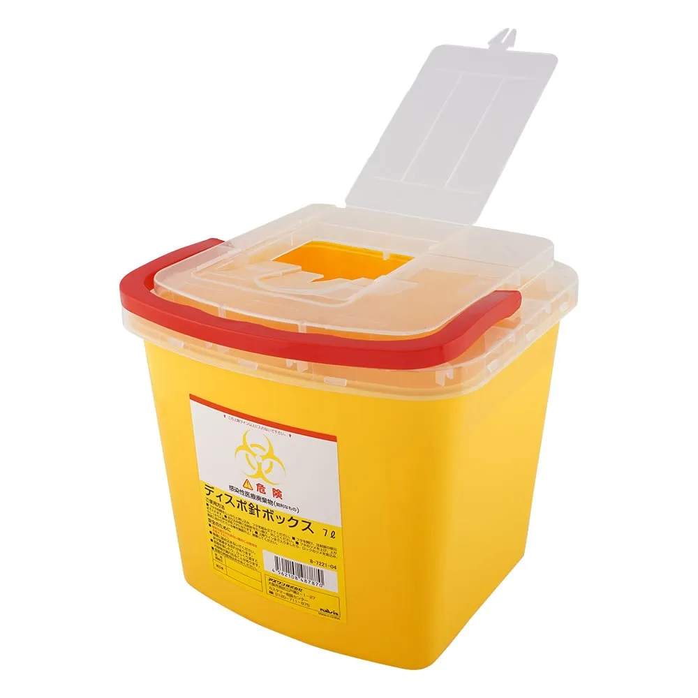 8-7221-04 Disposable Needle Box Yellow 7L