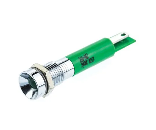 63-4587-16 RS PRO Green Indicator, 24 V dc, 8mm Mounting Hole Size, Solder Tab Termination, IP40 210-967