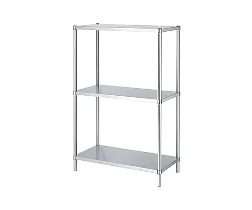 61-0010-81 Stainless Steel Rack (Stainless Steel (SUS304), Flat Board Shelf 3 Stages Specification) 588 x 438 x 1800 RBN3-6045