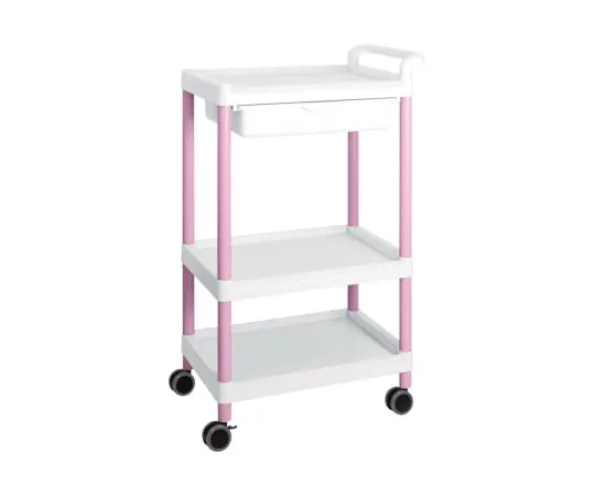 3-6644-04 Mobile Easy Cart (Tall Type/Wide 32) Pink 3 Stages Wiith Drawer ME32D