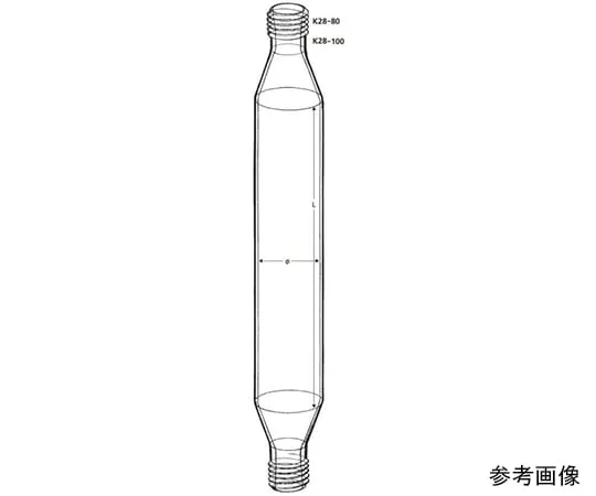 64-1072-72 glass column K28-80-270