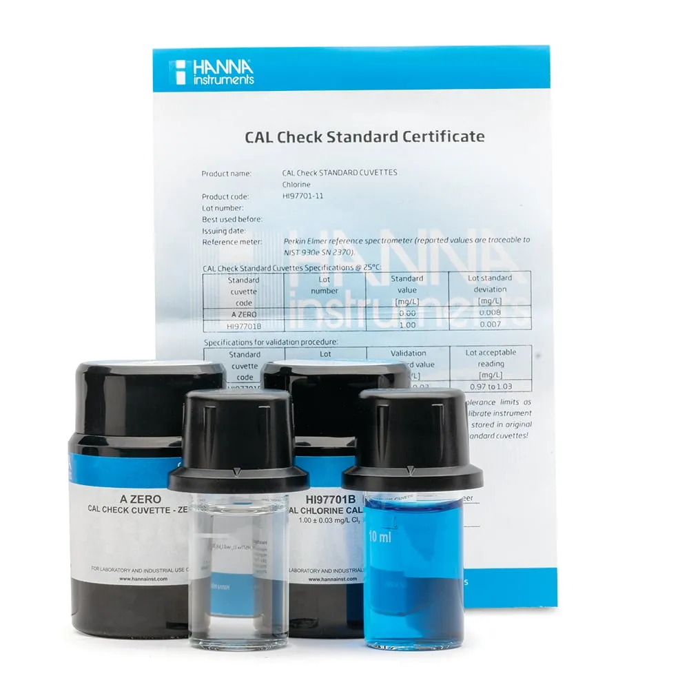 2-8917-40 Validator (Standard Solution Set) for Digital Residual Chlorine Meter HI 97701/HI 97711 HI 97701-11