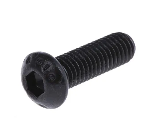 63-4599-69 RS PRO M6 x 20mm Hex Socket Button Screw Black, Self-Colour Steel 281-316