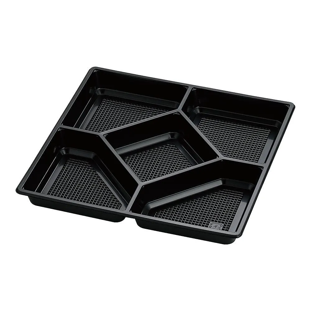 62-6652-69 Plastic Container for Asuka, Inside Partition, Black, For 9 Dimensions (20 pcs)