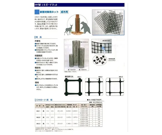 63-1275-10 Trical Net Miki-Guard PP Black (Pitch 25 mm x 25 mm) 1000 x 1000 MS-1