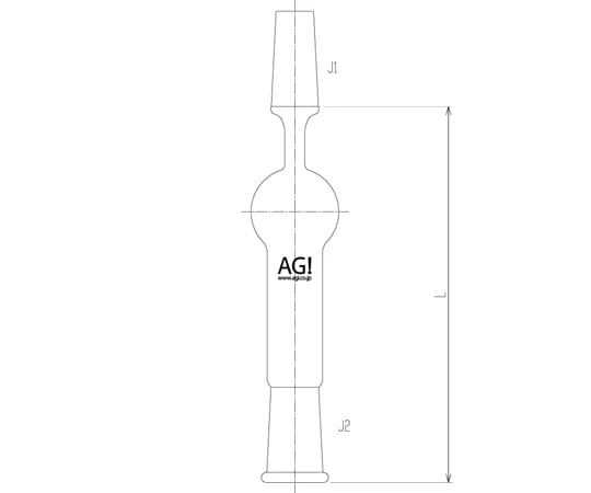 65-1838-16 Calcium Tube Type I 125 mm with Joint 2378-1M
