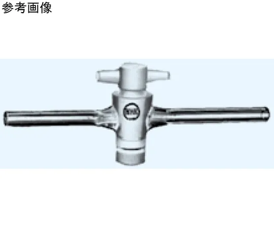 65-8677-35 Two-Way Cock (PTFE Cock) Branch Pipe Outer Diameter φ6mm 1012-0615