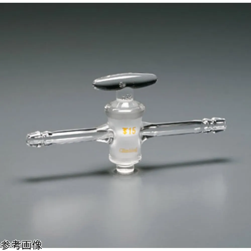 4-4589-01 Two-way cock (rubber stopper type) 12/30 phi 6 mm 0460-01-10