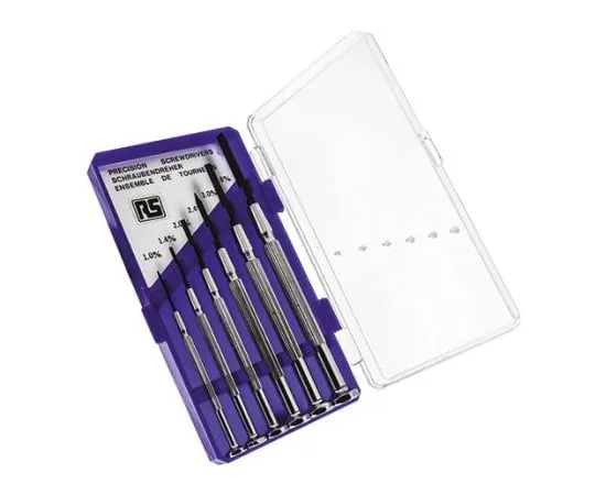 63-4642-15 RS PRO Precision Slotted Screwdriver Set 6 Piece 537-861