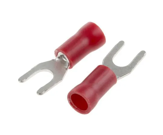 63-4641-35 RS PRO Insulated Crimp Spade Connector, 0.5mm² to 1.5mm², 22AWG to 16AWG, M3.5 Stud Size Vinyl, Red 534-272
