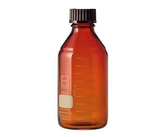 61-4411-37 Screw Cap Bottle (Medium Bottle) Amber with Red Cap 1L 017210-10001A