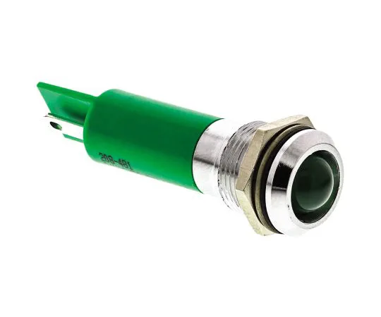 63-4586-39 RS PRO Green Indicator, 24 V ac/dc, 12mm Mounting Hole Size, Solder Tab Termination, IP67 208-481