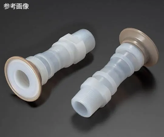 63-4154-57 Fluorine Resin (PFA) Sanitary Ferrule Fitting Male Joint 1S x R 3/8 NR2119-001