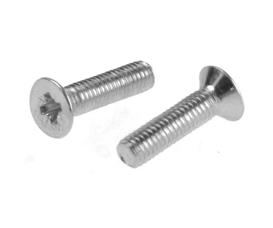 63-4644-87 RS PRO, M3 Countersunk Head, 12mm Steel Pozidriv Bright Zinc Plated 553-403