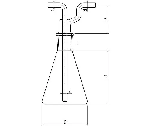 61-3629-36 Absorption Flask 200mL 3258-200-4M