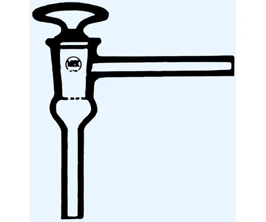 65-8677-48 High Vacuum Cock L-Shaped Branch Tube Outer Diameter φ8mm HVL-08