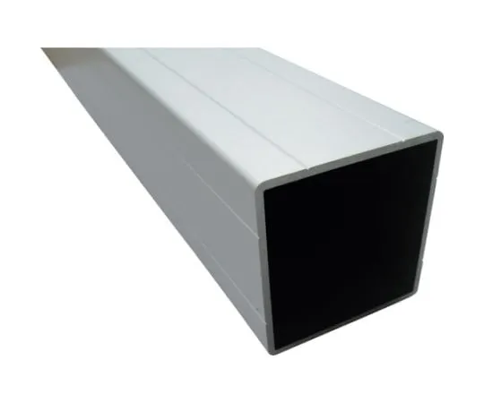 64-5013-51 Aluminum Square Pipe with Angle R2 with 2 V Grooves 40 x 40 x 1.5 without Silver Clear 4 m LB101S