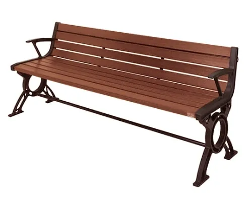61-3376-88 Recycling Bench with Back And Armrest 1800 x 550 x 720mm 244-0620