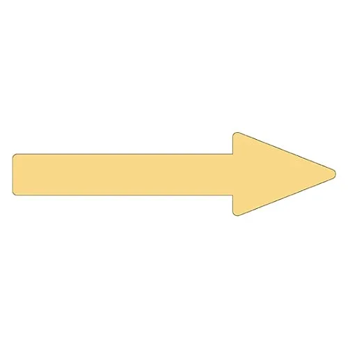 61-3408-88 Direction Indication Sticker For Identifying Tube -> (Light Yellow) Arrow Sticker 61 193161