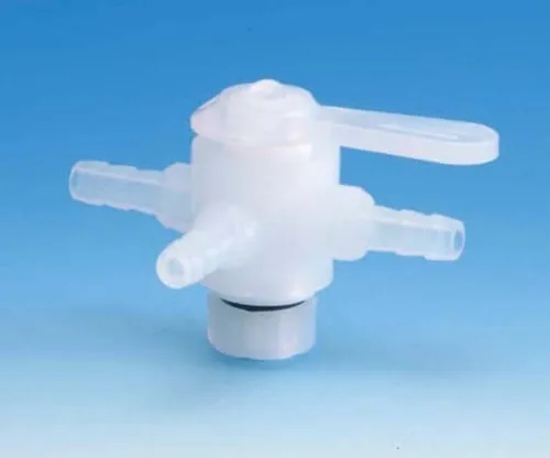 61-4384-78 PFA Barb Type Three-Way Valve 8φ F-2221-02