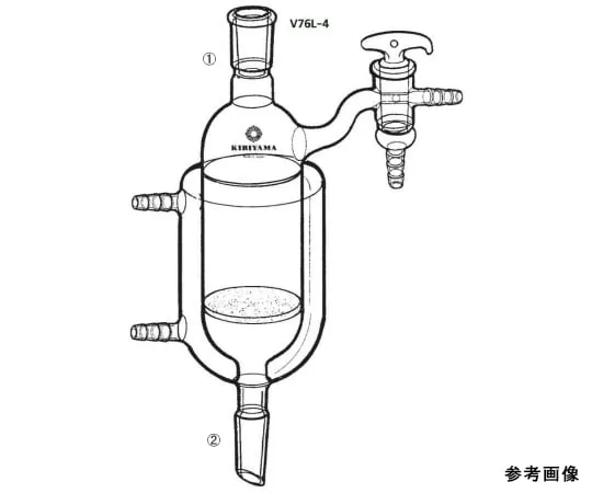 64-1066-20 Schlenk Tube (Jacket, With Filter) V76L-4-1