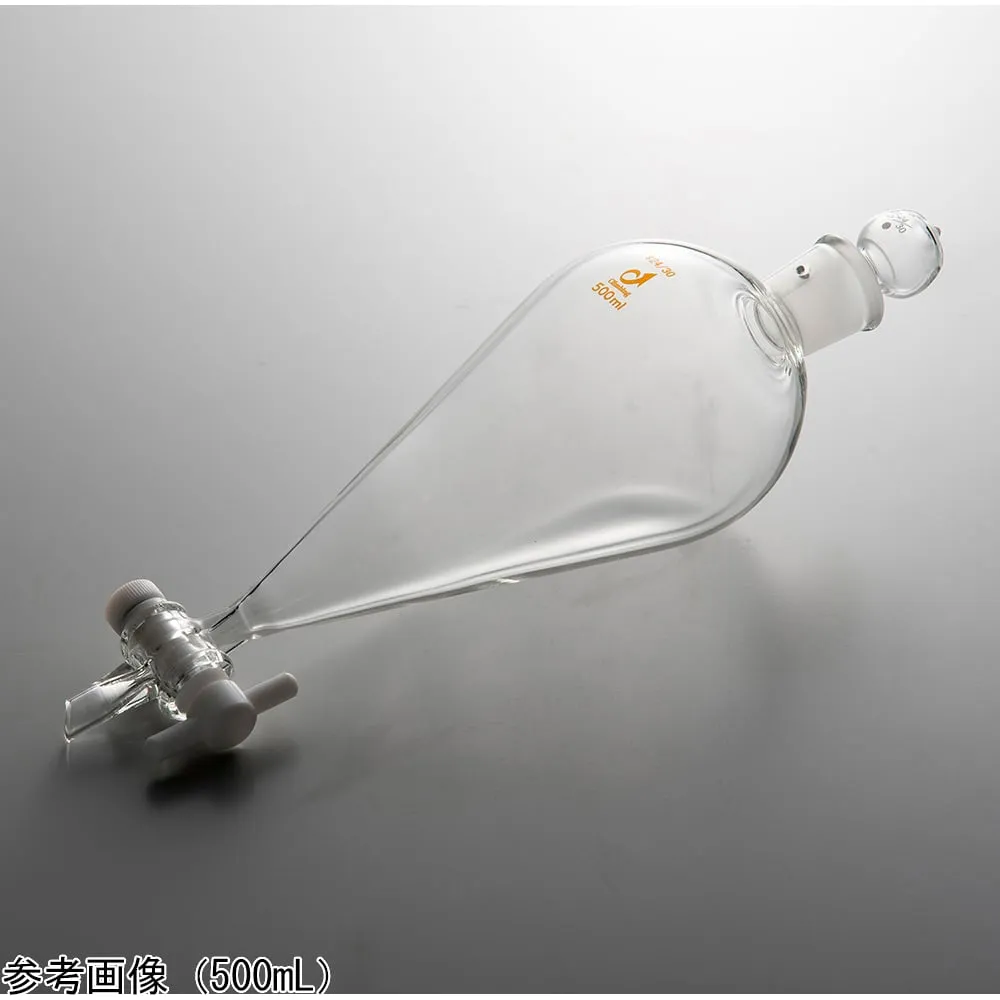 4-4591-01 Squibb Separatory Funnel (Short Foot Type) Teflon Cock 50ml 0533-01-10