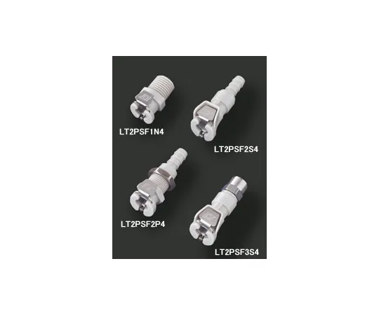 62-0855-56　［Discontinued］Quick Coupling Thin Diameter 2P Series Made Of PP Socket: without Valve 1/8" Flow For 2 x 3 mm Soft Tube　LT2PSF2S1