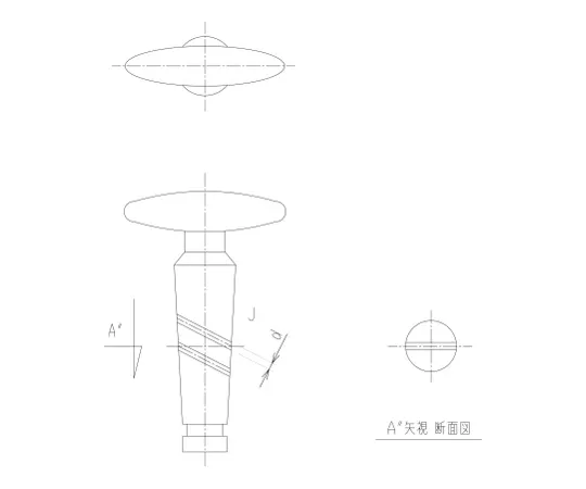 62-2089-84　［Discontinued］One-Way Stopper Closed Glass Cock　2116-15