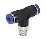 61-7640-27 Corrosion Resistance Equivalent To Stainless Steel (SUS303) Fitting Tee M5 x 0.8 SPB4-M5