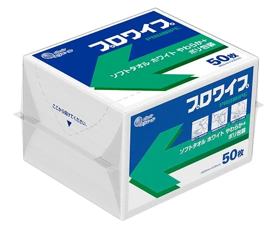 64-7660-94 Elleair Pro Wipe Soft Towel White Soft + Poly Packaging 50 Sheets x 24 Bags 20823354