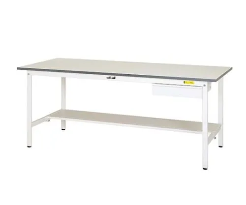 61-3744-38 Work Table 150 Series with Fixed Cabinet H740mm with Single-Sided Shelf Board SUP-775UT-WW