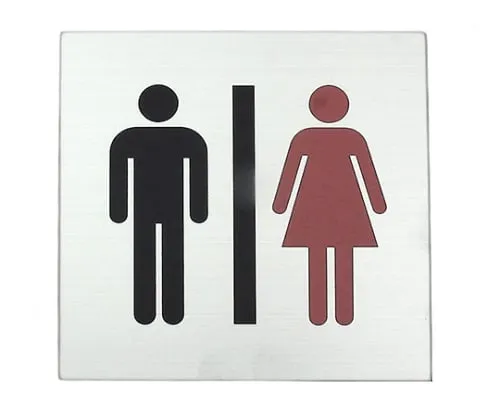 61-7416-31 Restrooms Man, Woman Mark S1111-3