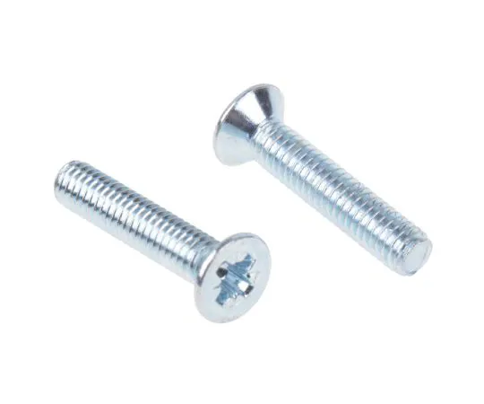 63-4644-90 RS PRO, M4 Countersunk Head, 20mm Steel Pozidriv Bright Zinc Plated 553-447