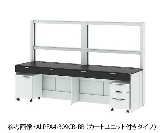 4-3385-01 Side Laboratory Table (with Frame Type/Frame Unit) with Cart Unit 1200 x 900 x 850/1900 mm ALPFA4-129CB-BB