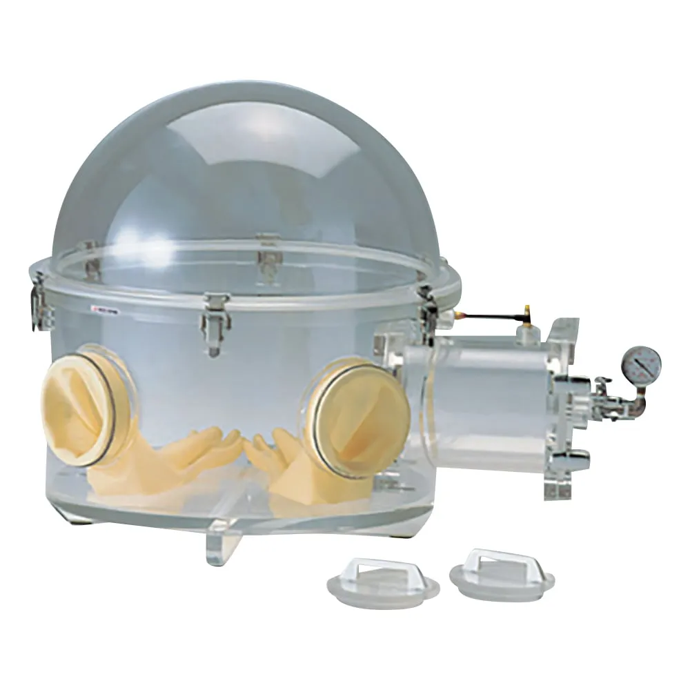 3-4084-01 Dome Type Acrylic Vacuum Glove Box Type DV