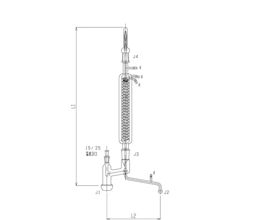 65-1839-41 K Type Automatic Reflux (Cooler Double Tube Type) 18/9 29/42 3544-JC-D