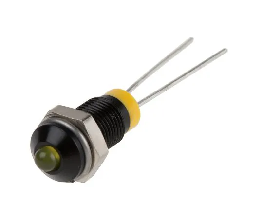 63-4587-45 RS PRO Yellow Indicator, 2 V dc, 6mm Mounting Hole Size, Lead Pins Termination 211-796