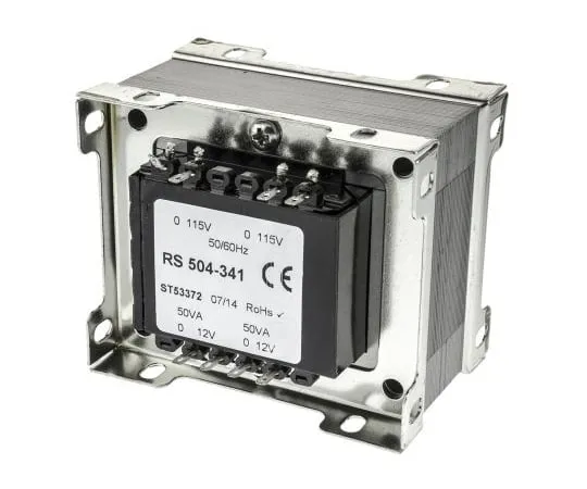 63-4636-52 RS PRO 100VA 2 Output Chassis Mounting Transformer, 12V ac 504-341