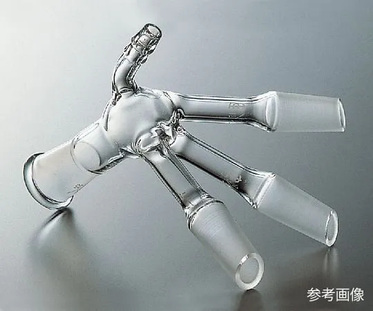 3-9623-01 Adapter (Three-Way, For Decompression, Angle: About 105 °) Transparent Sliding 1879-01-2