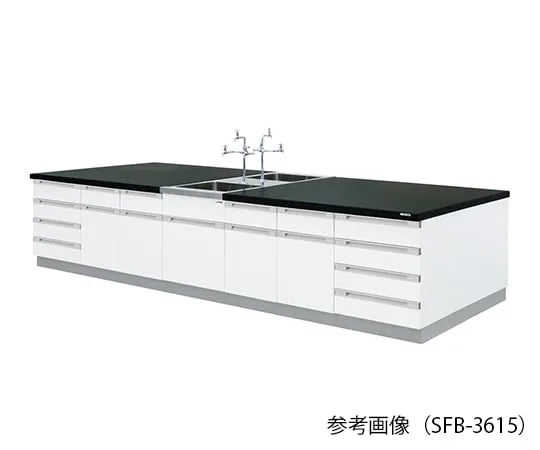 3-7802-01 Laboratory center bench (Wood Type) 2400 × 1200 × 800mm SFB-2412