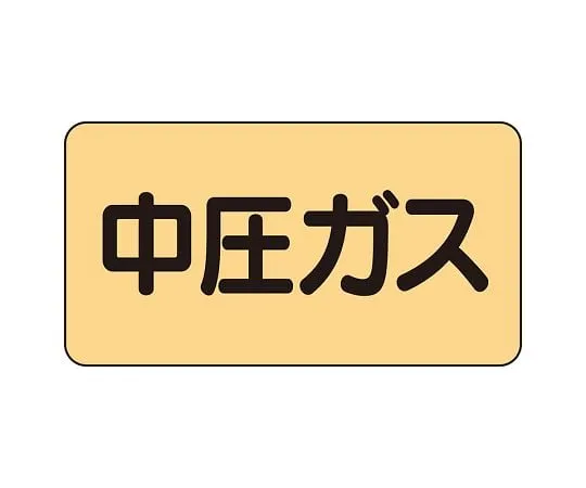 62-6123-84 JIS Piping Identification Sticker AS Type Medium Pressure Gas (Small) 1 Set (10 Pieces) AS-4-11L