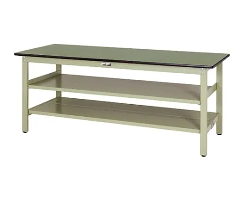 61-3754-33 Work Table 300 Series with Fixed Intermediate Shelf H900mm with Double-Sided Shelf Board SWRH-660TTS2-GG